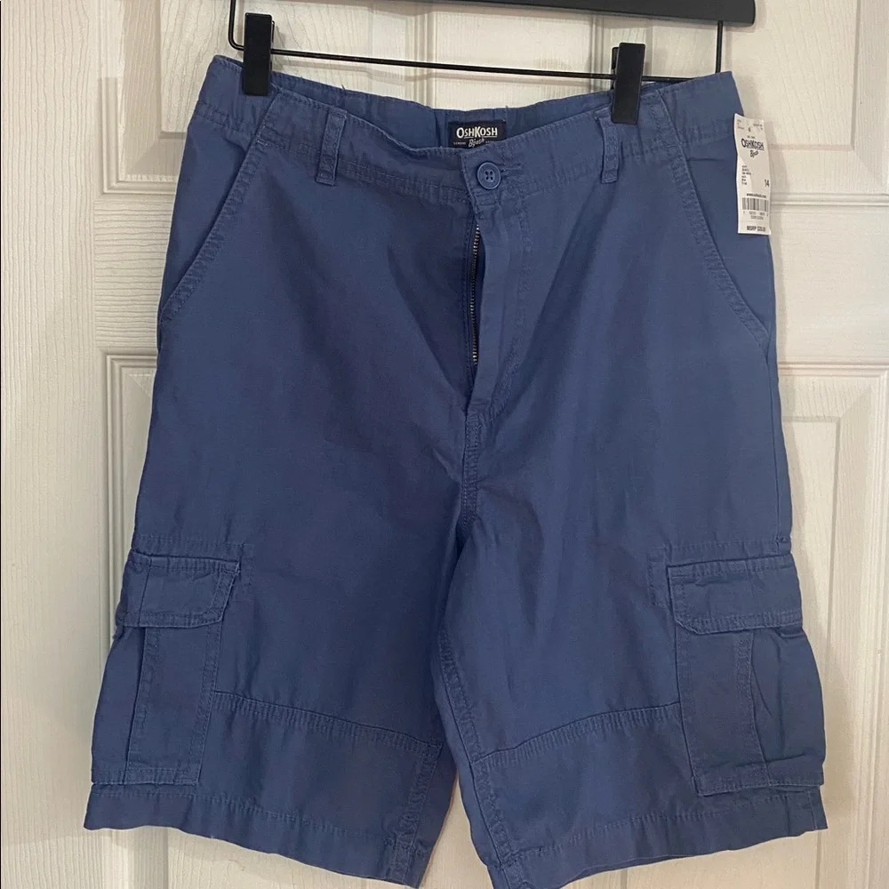 OshKosh B'gosh Boys Liberty Blue Cargo Shorts size 14
